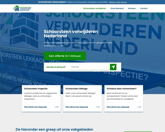 Schoorsteen verwijderen  Nederland Logo