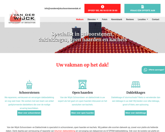 Van der Wijck Schoorsteen- en Daktechniek Logo